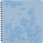 Agenda à spirale Primrose - 1 semaine sur 2 pages - 16,5 x 16,5 cm - corail - Oberthur