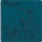 Agenda à spirale Primrose - 1 semaine sur 2 pages - 16,5 x 16,5 cm - vert canard - Oberthur