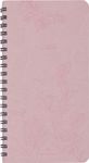 Agenda de poche spiralé Primrose - 1 semaine sur 2 pages - 9,5 x 17 cm - rose - Oberthur