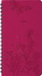Agenda de poche spiralé Primrose - 1 semaine sur 2 pages - 9,5 x 17 cm - fuchsia - Oberthur
