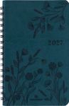 Agenda de poche spiralé Primrose - 1 semaine sur 2 pages - 10 x 15 cm - vert canard - Oberthur