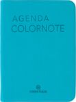 Agenda Colornote - 1 semaine sur 2 pages - 7,5 x 10,5 cm - bleu turquoise - Oberthur