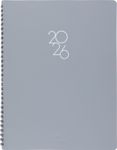 Agenda à spirale Portland - 1 semaine sur 2 pages - 22 x 28 cm - gris - Oberthur