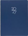 Agenda à spirale Portland - 1 semaine sur 2 pages - 22 x 28 cm - bleu - Oberthur