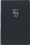 Agenda à spirale Portland - 1 semaine sur 2 pages - 17 x 24,5 cm - noir - Oberthur