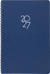 Agenda à spirale Portland - 1 semaine sur 2 pages - 17 x 24,5 cm - bleu - Oberthur