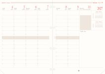 Oberthur - Recharge pour organiseur - 1 semaine sur 2 pages (semainier international) - 21 x 32,5 cm