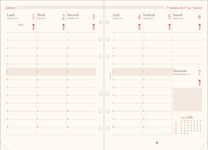 Oberthur - Recharge pour organiseur - 1 semaine sur 2 pages (semainier français) - 15 x 21 cm