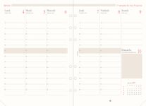 Oberthur - Recharge pour organiseur - 1 semaine sur 2 pages (semainier français) - 15 x 21 cm