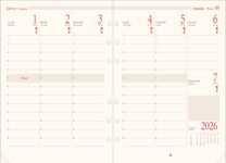 Oberthur - Recharge pour organiseur - 1 semaine sur 2 pages (semainier international) - 14,5 x 23,5 cm