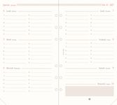 Oberthur - Recharge pour organiseur - 1 semaine sur 2 pages à l'horizontal - 9,5 x 19,5 cm
