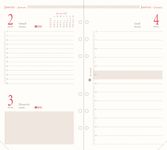 Oberthur - Recharge pour organiseur - 1 jour par page - 9,5 x 19,5 cm