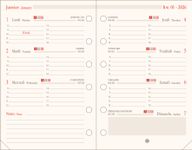 Oberthur - Recharge pour organiseur - 1 semaine sur 2 pages (semainier international) - 8 x 15 cm