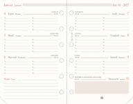 Oberthur - Recharge pour organiseur - 1 semaine sur 2 pages (semainier international) - 8 x 15 cm
