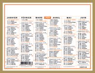 Calendrier Classique - 6 mois par face - 13,5 x 17,5 cm - Oberthur