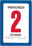 Oberthur - Bloc éphéméride classique - 6 x 9 cm - bleu