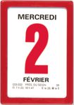 Oberthur - Bloc éphéméride classique - 6 x 9 cm - rouge