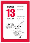 Oberthur - Bloc éphéméride humoristique - 6 x 9 cm - rouge