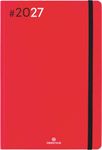 Agenda Flex - 1 semaine sur 2 pages - 17 x 24,5 cm - rouge - Oberthur
