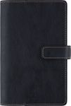Agenda à spirale Milano - 1 semaine sur 2 pages - 11 x 18 cm - noir - Oberthur