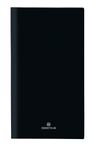 Agenda de poche spiralé Malmo - 1 semaine sur 2 pages - 9,5 x 17 cm - noir - Oberthur