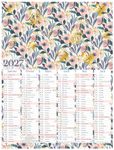 Calendrier Poster or - 6 mois par face - 21 x 26,5 cm - Oberthur