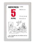 Oberthur - Bloc éphéméride humoristique - 6 x 9 cm - gris