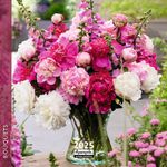 Calendrier mensuel 16x16 cm - 16 mois - Bouquets