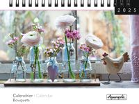 Calendrier mensuel à spirales 16x18 cm - Bouquets