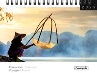 Calendrier mensuel à spirales 16x18 cm - Voyages