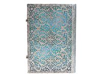 Paperblanks Silver Filigree Collection Maya Blue Grande - Journal - reliure piquée - 210 x 300 mm - 240 pages - uni - bleu