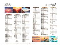 Quo Vadis - Calendrier éphéméride - 2025 - Français - Fantaisie - Multicolore - 12 mois de janvier à décembre - 55x40,5 cm - Papier Clairefontaine blanc - Fabrication française