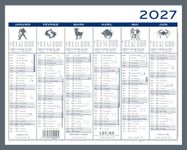 Calendrier Lecas 2 Couleurs 26,5x21 cm 1 Année Sur 2 Faces  Hamelin