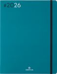 Agenda Flex - 1 semaine sur 2 pages - 22 x 28 cm - émeraude - Oberthur