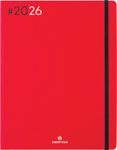 Agenda Flex - 1 semaine sur 2 pages - 22 x 28 cm - rouge - Oberthur