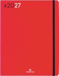 Agenda Flex - 1 semaine sur 2 pages - 22 x 28 cm - rouge - Oberthur
