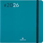 Agenda Flex - 1 semaine sur 2 pages - 16 x 16 cm - émeraude - Oberthur