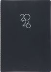Agenda à spirale Portland - 1 semaine sur 2 pages - 22 x 30 cm - noir - Oberthur