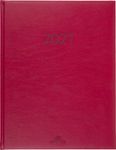 Agenda London - 1 semaine sur 2 pages - 22 x 28 cm - rouge - Oberthur