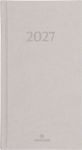 Agenda London - 1 semaine sur 2 pages - 9,5 x 17,5 cm - gris clair - Oberthur