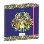 Quo Vadis Catalina Estrada - Agenda JAJ Executif - 2025 - semainier - standard / M - 160 x 160 mm - portrait - papier blanc - nature - flowers - toucan - couvercle multicolore - carton