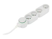 zenitech Home Green - Bloc multiprise - 4 prises eco - 1,5 - blanc
