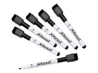 Rexel Joy - Pack de 6 marqueurs noirs pour tableau blanc - pointe fine