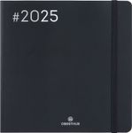 Agenda Flex - 1 semaine sur 2 pages - 16 x 16 cm - noir - Oberthur