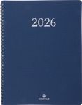 Agenda spiralé Galway - 1 semaine sur 2 pages - 22 x 28 cm - bleu marine - Oberthur