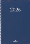 Agenda spiralé Galway - 1 semaine sur 2 pages - 19 x 24,5 cm - bleu marine - Oberthur