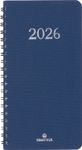 Agenda de poche spiralé Galway - 1 semaine sur 2 pages - 9,5 x 17 cm - bleu marine - Oberthur