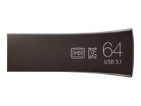Samsung BAR Plus MUF-64BE4 - Clé USB 64 Go - USB 3.1 Gen 1 - gris