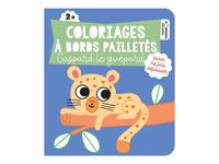 Coloriages à bords pailletés - Gaspard le guépard - par Grandgirard Mélanie