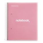 Notebook Emotions, Couverture souple, A5, lignes horizontales 7 mm, 120 feuilles de 5 couleurs, Miquelrius, Rose.
